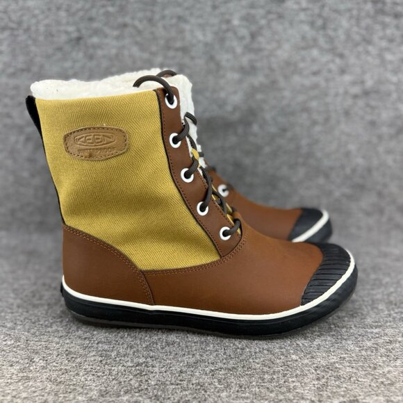 ✅KEEN Elsa Winter Boot Womens -9.5 Lace Up Sherpa Insulated Waterproof NIB BLOCK - Picture 8 of 12